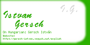istvan gersch business card